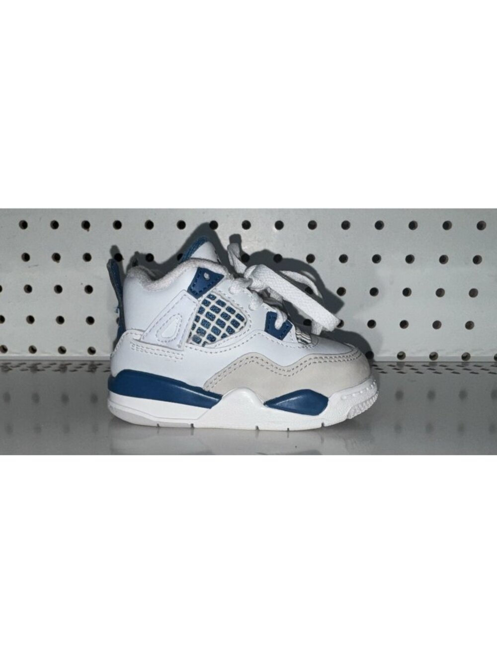 Jordan 4 Retro Military Blue 2024 TD Boys Baby Athletic Shoes Size 4C BQ7670-141